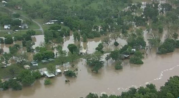 Parts of Houston were overwhelmed with flood waters.