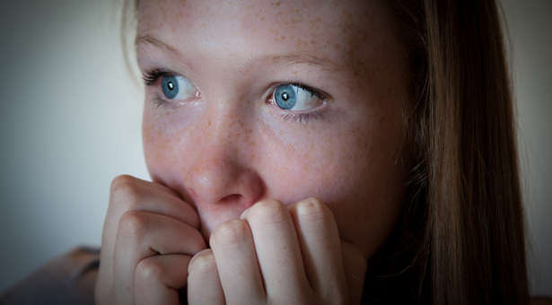 Nervous woman