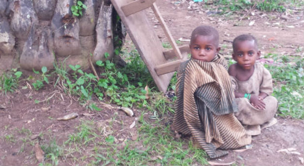 Children in a displacement camp in northeast DR Congo in August 2015. Thousands have fled the threat of attack by militants of Muslim Defense International, formerly known as the Alliance of Democratic Forces.