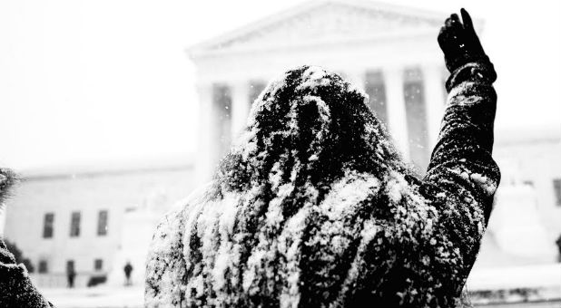 Praying outside the Supreme Court