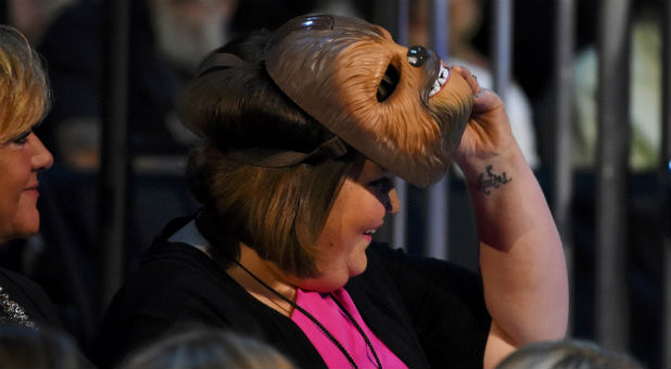 Internet personality Candace Payne sits in the audience at the 2016 CMT Music Awards in Nashville.