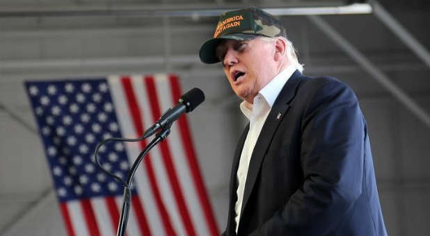 Republican U.S. presidential candidate Donald Trump speaks at a rally in Pittsburgh, Pennsylvania.