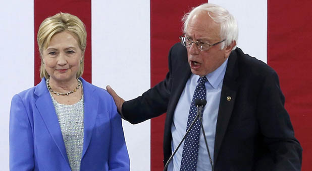 Bernie Sanders and Hillary Clinton