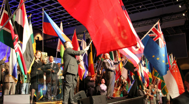 The Parade of Nations, featuring 135 flags representing nations where the Church of God of Prophecy is ministering in, is a celebration of unity.