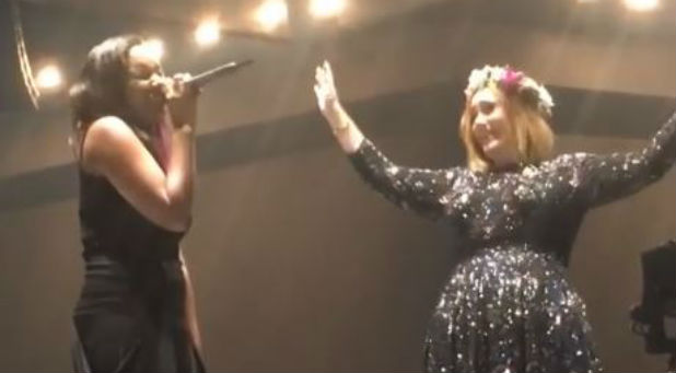 Jamie Grace sings with Adele.