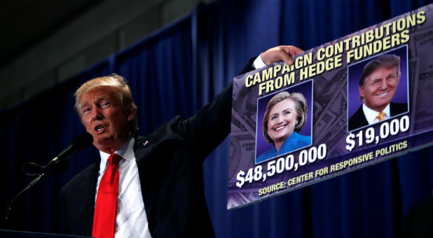 Republican U.S. presidential nominee Donald Trump attends a campaign rally