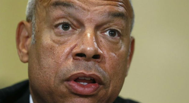 U.S. Homeland Security Secretary Jeh Johnson testifies before a House Homeland Security Committee hearing on Capitol Hill.