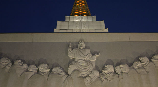 A Mormon temple.