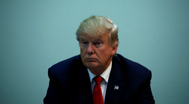 Republican U.S. presidential nominee Donald Trump meets with law enforcement and first responders at the St. Johns County Sheriff's Department in St. Augustine, Florida