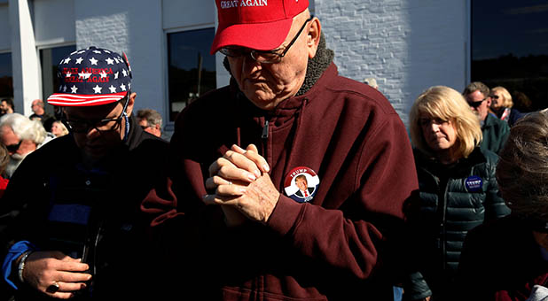 Trump Supporters Praying