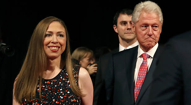 Bill and Chelsea Clinton