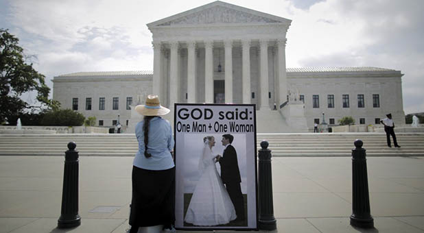 Christian Protester at Supreme Court