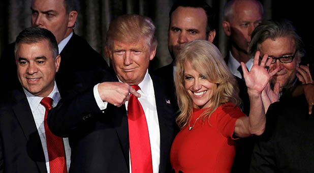 Donald Trump and Kellyanne Conway