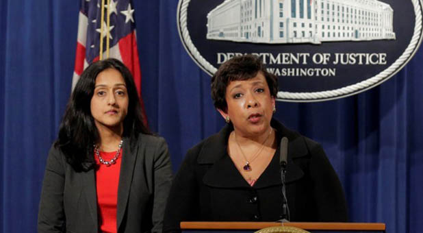 Loretta Lynch and Vanita Gupta