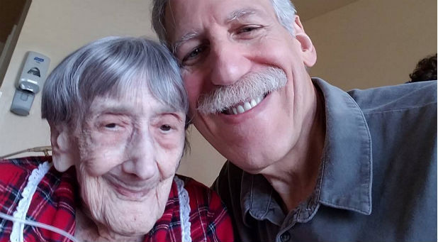 Dr. Michael Brown with his mom.