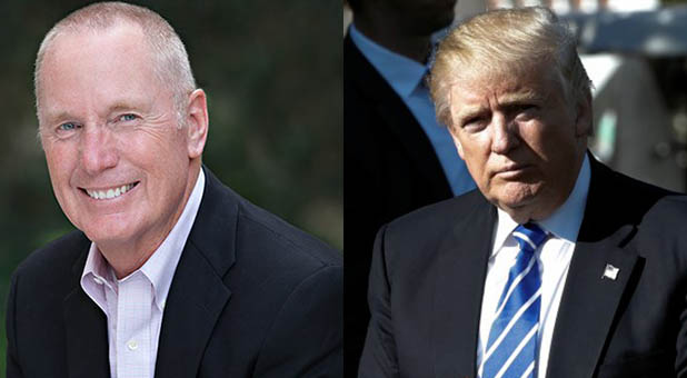 Max Lucado and President-elect Donald Trump