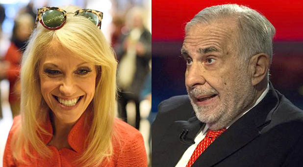 Kellyanne Conway and Carl Icahn