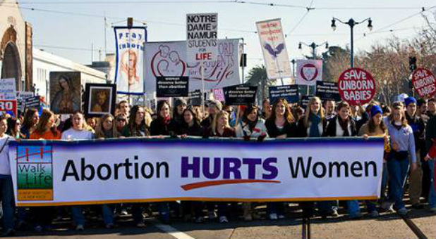 A scene from the March for Life in earlier years.