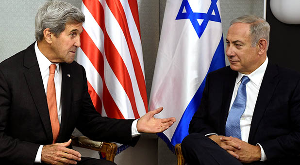 Secretary of State John Kerry and Israeli Prime Minister Benjamin Netanyahu