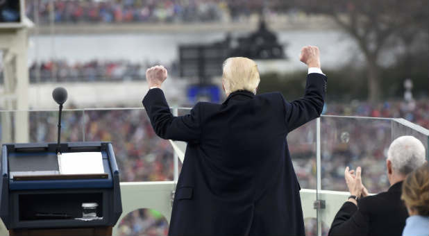 President Donald Trump was sworn in at a prayer-filled inauguration ceremony.