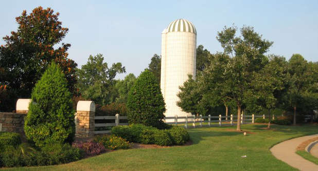 Silo filled with grain