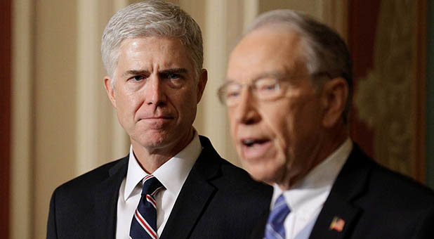 11th Circuit Court of Appeals Judge Neil Gorsuch and Senate Judiciary Chairman Chuck Grassley (R-Iowa)