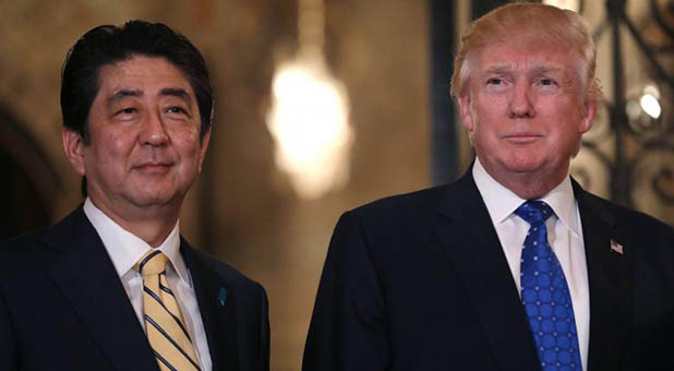 President Donald Trump and Japanese Prime Minister Shinzo Abe