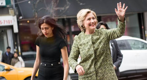 Huma Abedin and former Secretary of State Hillary Clinton