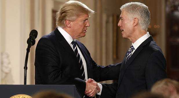 President Donald Trump and Associate Justice Neil Gorsuch