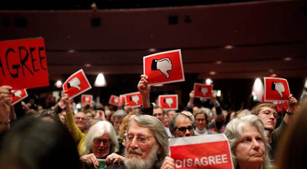 Town Hall Protesters