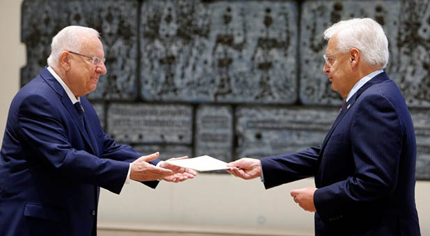 U.S. Ambassador to Israel David Friedman and Israeli President Reuven Rivlin