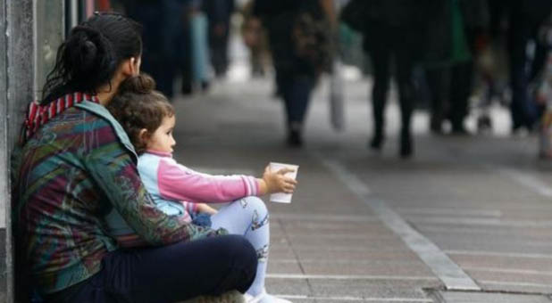 Mother and Child Begging