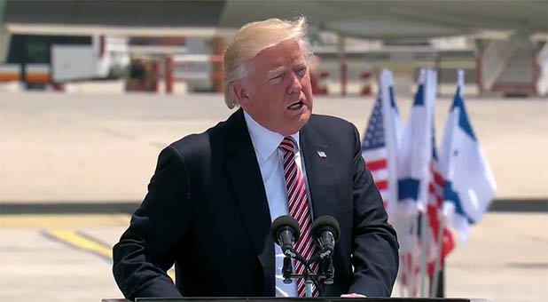 President Donald Trump: I’ve Come to ‘Reaffirm the Unbreakable Bond’ Between U.S. and Israel