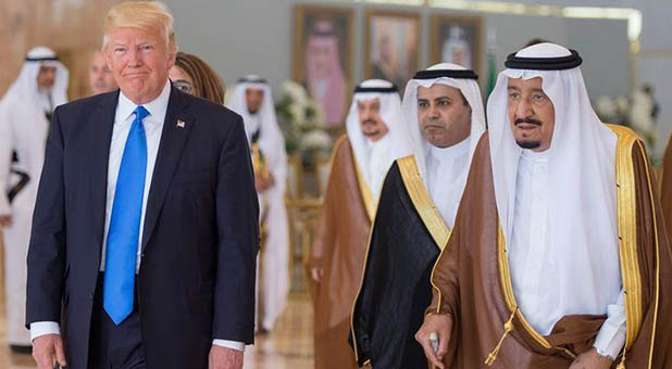 President Donald Trump and Saudi King Salman