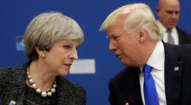 President Donald Trump and British Prime Minister Theresa May