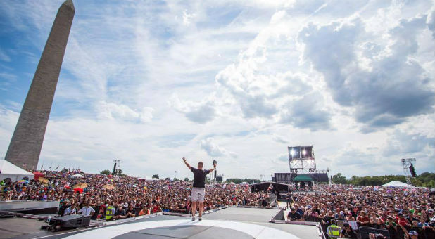 Millennials gather on the National Mall to cry out to Jesus in July 2016.