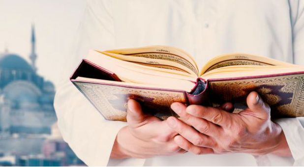 Muslim reading Quran.