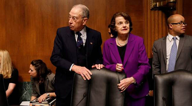 Senate Judiciary Committee Chairman Chuck Grassley, R-Iowa, and Ranking Member Dianne Feinstein, D-Calif.