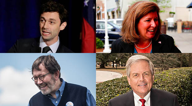 Jon Ossoff, Karen Handel, Ralph Norman, and Archie Parnell