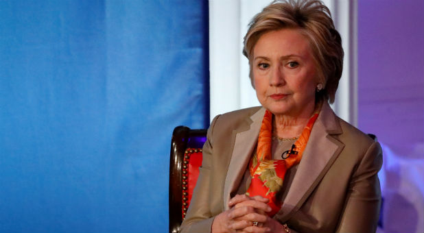 Former U.S. Secretary of State Hillary Clinton takes part in the Women for Women International Luncheon in New York City, New York.