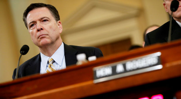 FBI Director James Comey testifies before the House Intelligence Committee hearing into alleged Russian meddling in the 2016 U.S. election, on Capitol Hill.