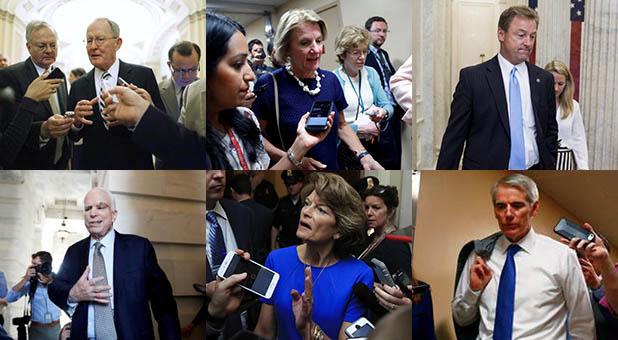 Sens. Lamar Alexander (R-Tenn.), Shelley Moore Capito (R-W.V.), Dean Heller (R-Nevada), John McCain (R-Ariz.), Lisa Murkowski (R-Alaska), and Rob Portman (R-Ohio)