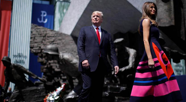 President Donald Trump and first lady Melania Trump