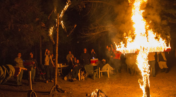 Members of the National Socialist Movement and the Adirondack Fraternity White Knights, a group that claims affiliation with the Ku Klux Klan, take part in a cross and swastika lighting ceremony at a private residence in Hunt County, Texas, Nov. 9, 2014. The Ku Klux Klan, which had about 6 million members in the 1920s, now has some 2,000 to 3,000 members nationally in about 72 chapters, or klaverns, according to the Southern Poverty Law Center, an organization that monitors extremist groups.