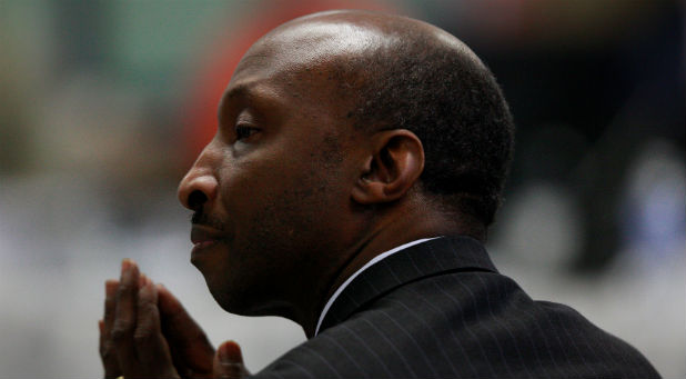 Penn State university chair of the school's Investigation committee Kenneth C. Frazier attends a meeting at the school's Worthington Scranton campus in Dunmore, Pennsylvania.