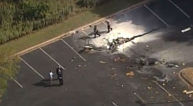 A small plane crashed into a Minnesota church parking lot.