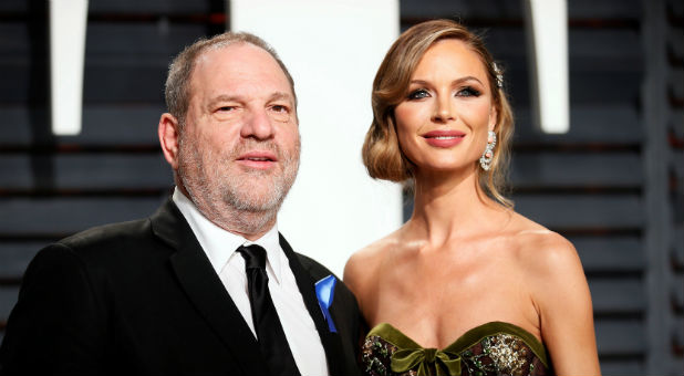 Producer Harvey Weinstein and fashion designer Georgina Chapman.