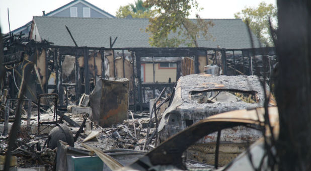 Fire ravaged this home in Santa Rosa.