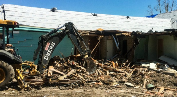 Damage from hurricane Harvey.