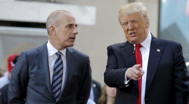 Matt Lauer with Donald Trump.